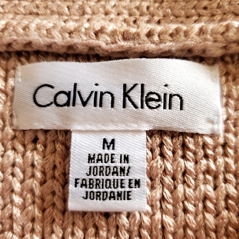 Calvin Klein Knit Long Sleeve Sweater Blush Size M - Picture 3 of 10